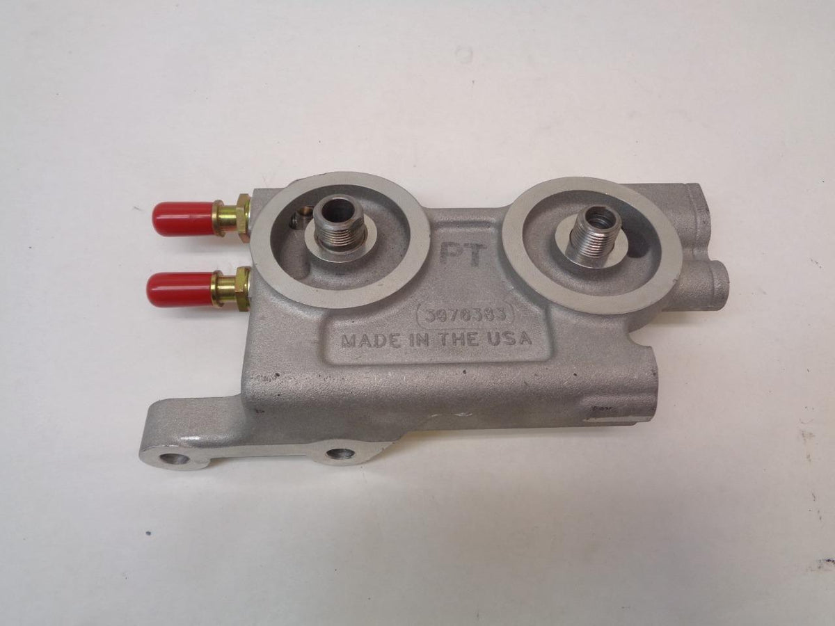 CUMMINS FLEETGUARD DUAL HYDRAULIC OIL FILTER HOUSING 3976383 R11