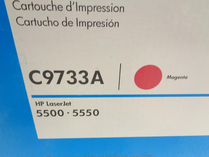 NEW HP MAGENTA TONER CARTRIDGE C9733A FOR LASERJET 5500 5550 SR