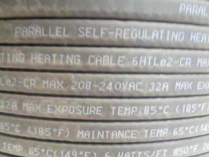 PARALLEL SELF-REGULATING HEATING CABLE 6HTLe2-CR 6 W/FT 20160821803 1000FT H1