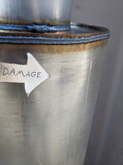 UNBRANDED EXHAUST MUFFLER 50-5/8" OVERALL LENGTH 5" INLET 12/23 NEW B2