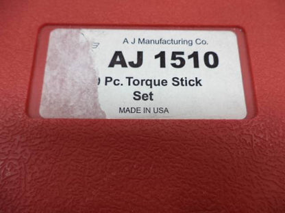 NEW AJ MANUFACTURING AJ 1510 10 PIECE TORQUE SET R28