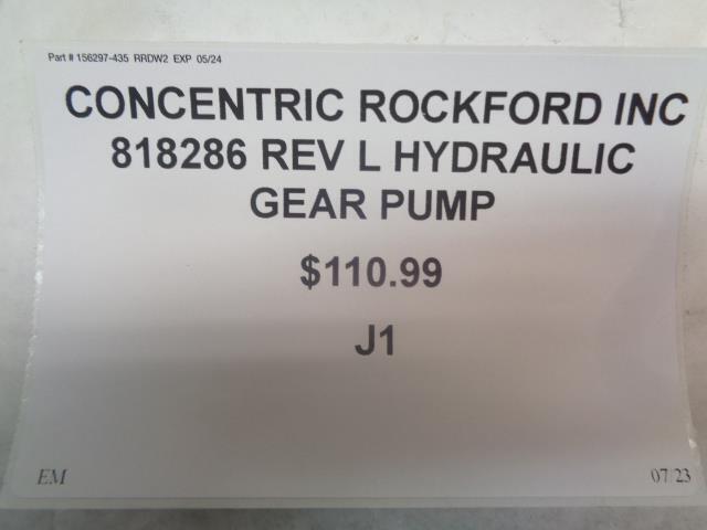 CONCENTRIC ROCKFORD INC 818286 REV L HYDRAULIC GEAR PUMP J1