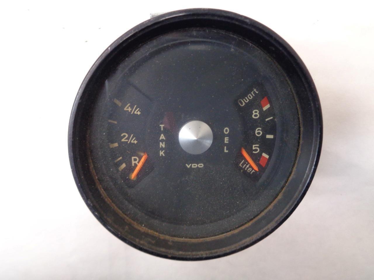 GENUINE PORSCHE 65-69 912 VDO 80MM 62L FUEL INSTRUMENT CLUSTER 90164150200 R23TE
