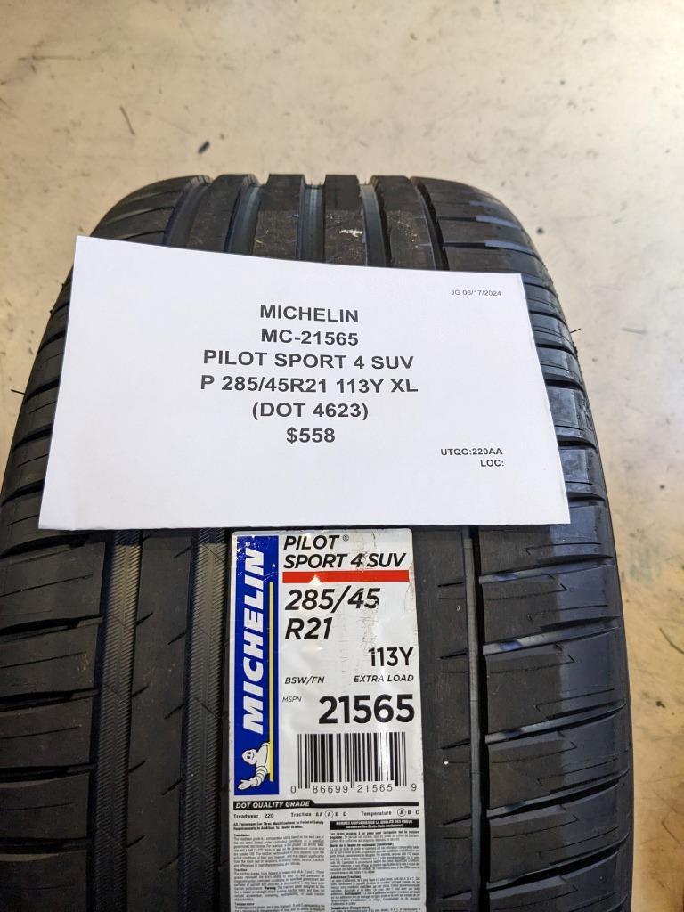 MICHELIN PILOT SPORT 4 SUV P 285 45 21 113Y XL TIRE 21565 CQ3