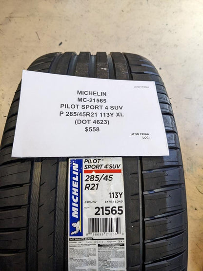 MICHELIN PILOT SPORT 4 SUV P 285 45 21 113Y XL TIRE 21565 CQ3