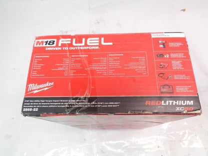 MILWAUKEE M18 FUEL ONE-KEY 18V HIGH-TORQUE IMPACT WRENCH KIT 2865-22 NEW BSR35