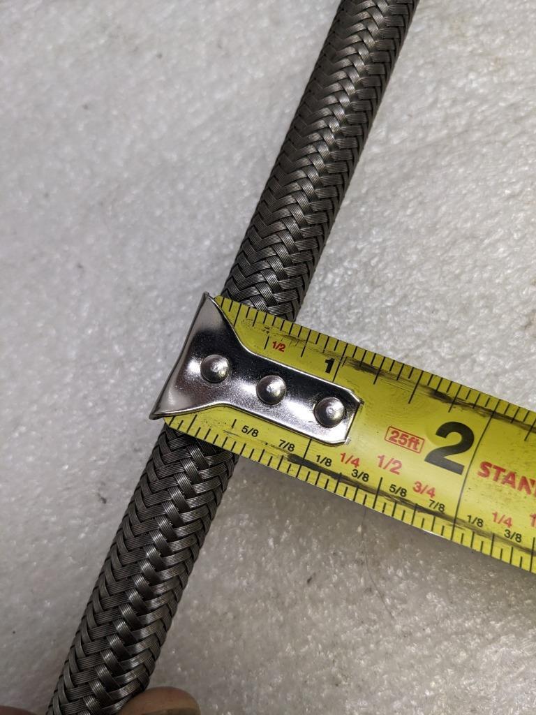 UNBRANDED BRAIDED SS CPE HOSE 132.6' OAL 7/16" ID 5/8" OD PTFE NEW R5