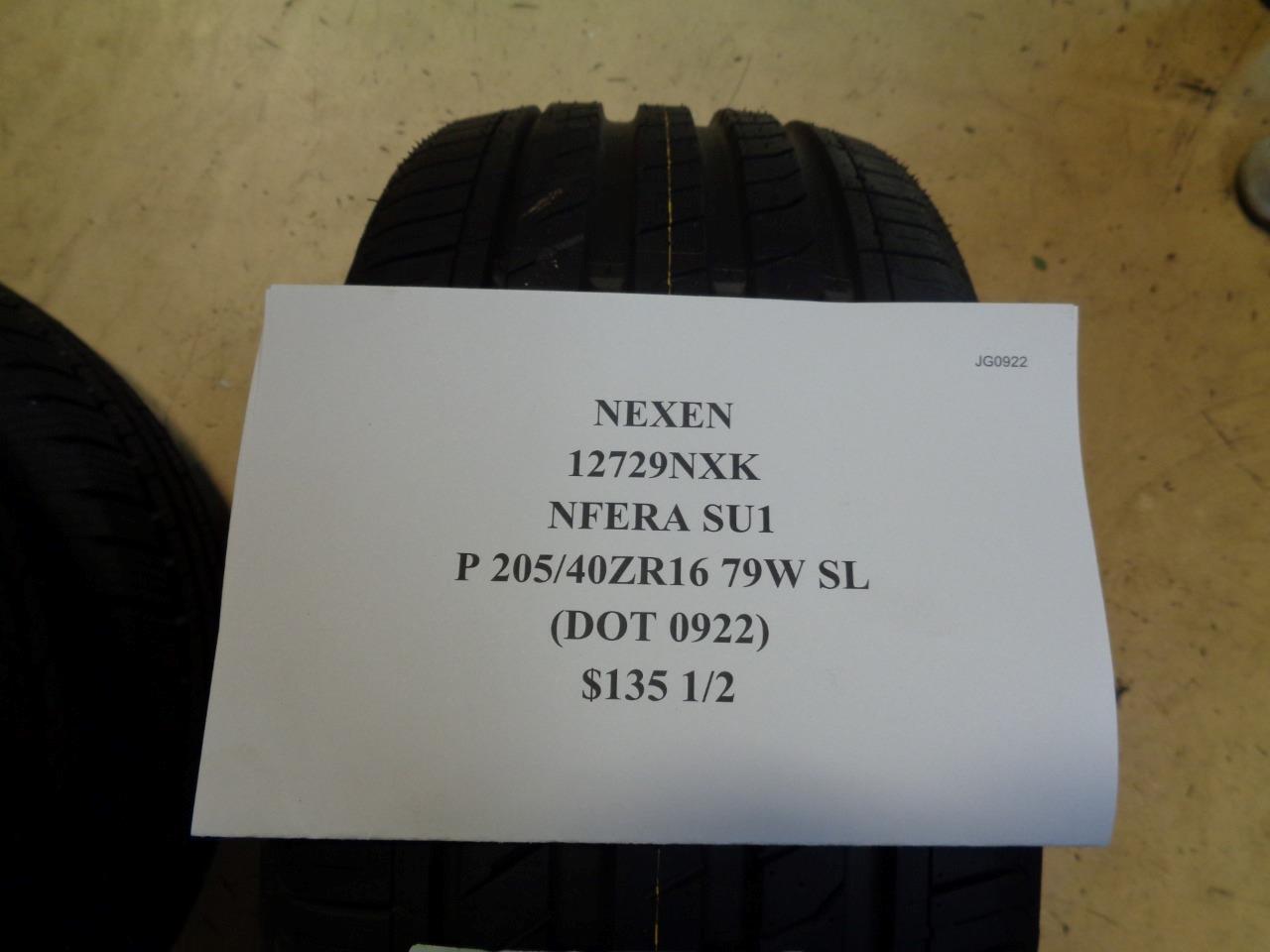 2 NEXEN NFERA SU1 205 40Z  16 79W SL 12729NXK
