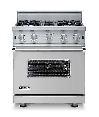 VIKING VGCC5304BSS - 30" Professional Gas Range Oven 4 Burner Stainless BSR7F