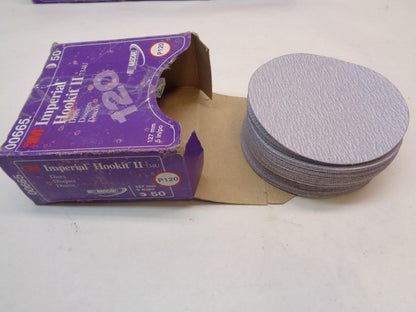 3M 50ct IMPERIAL HOOKIT II 734U 5" P120 ABRASIVE DISCS 00665 R7