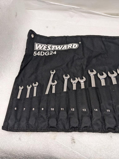 15-PIECE RATCHETING WRENCH SET, METRIC, 6MM TO 20MM HEAD SIZES 54DG24 NEW R22