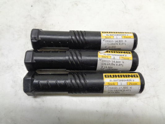 NEW 3 PACK GUHRING 11934088 CARBIDE END MILLS 1/2"x2-1/2" 2 FLUTE R22T6