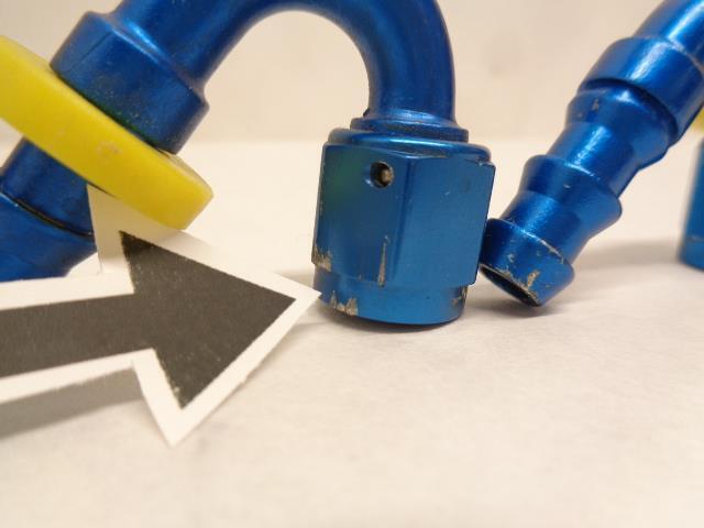 USED FRAGOLA SERIES 8000 PUSH-LITE RACE HOSE END SET STRAIGHT AND 150° END R13T7