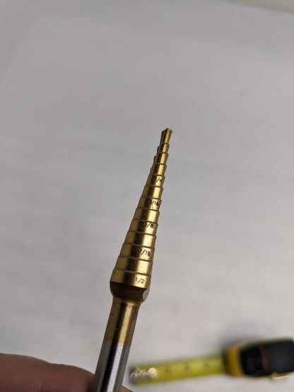 BOSCH 2610918959 TITANIUM STEP DRILL BIT 1/8"-1/2" DIA. 3" OAL NEW R22T5