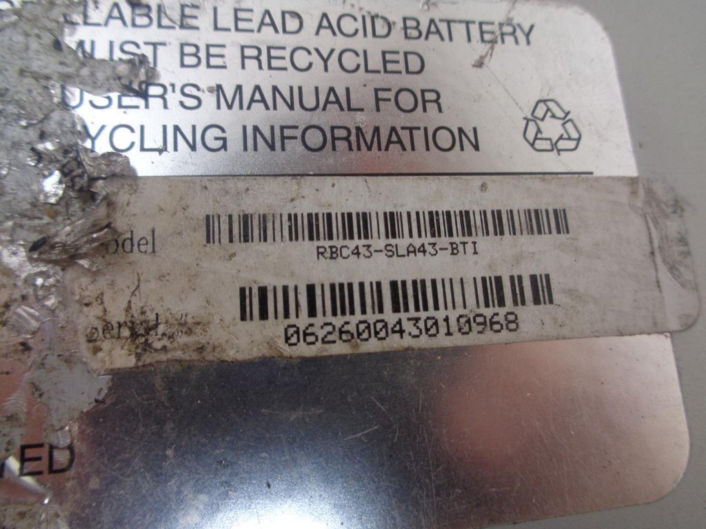 USED BTI REPLACEMENT BATTERY CARTRIGE for APC RBC43-SLA43-BTI R4