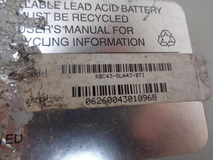 USED BTI REPLACEMENT BATTERY CARTRIGE for APC RBC43-SLA43-BTI R4