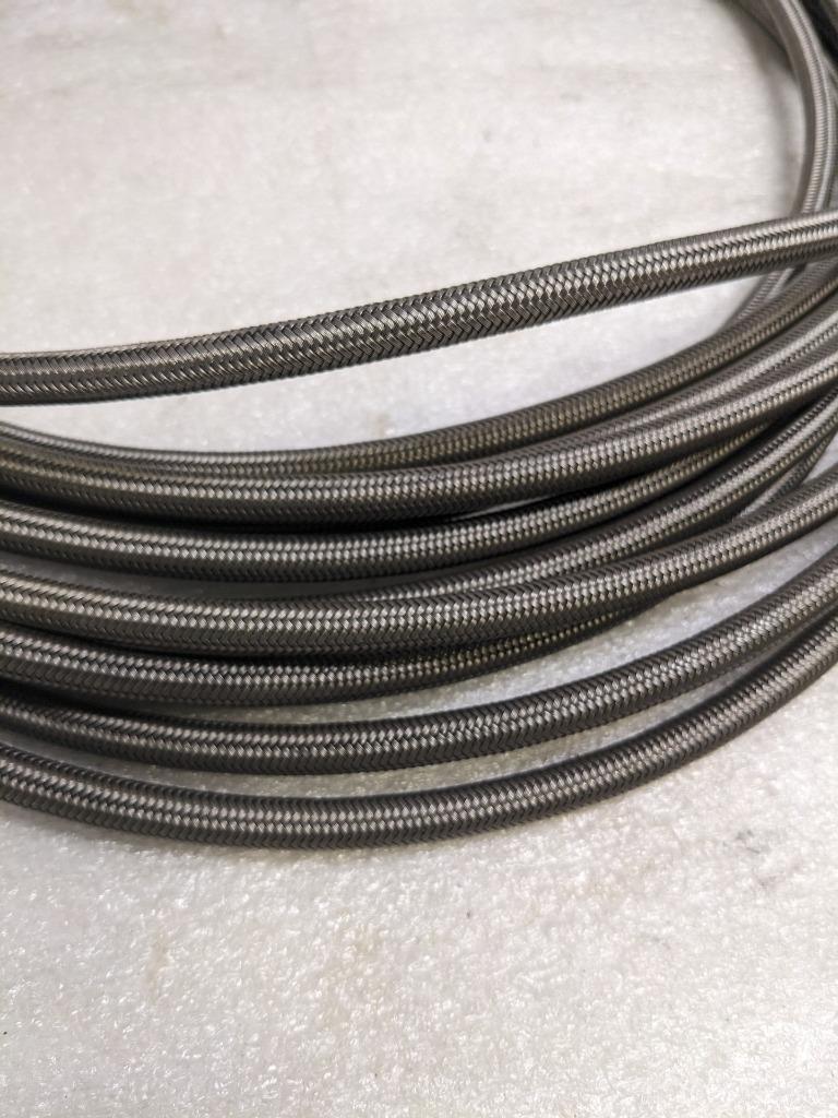 UNBRANDED BRAIDED SS 37' HOSE 3/8" OD 1/4" ID PLASTIC LINING NEW R5TA