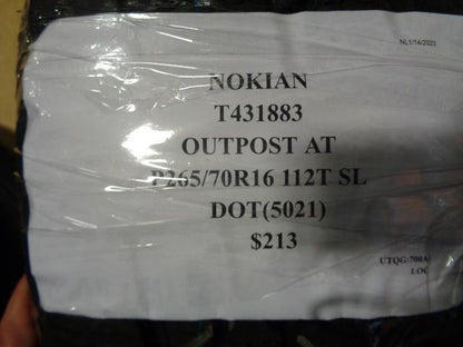 1 NOKIAN OUTPOST AT P 265 70 16 112T SL T431883 TIRE BQ1