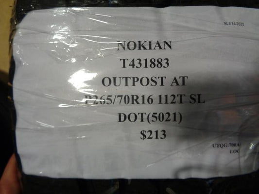 1 NOKIAN OUTPOST AT P 265 70 16 112T SL T431883 TIRE BQ1