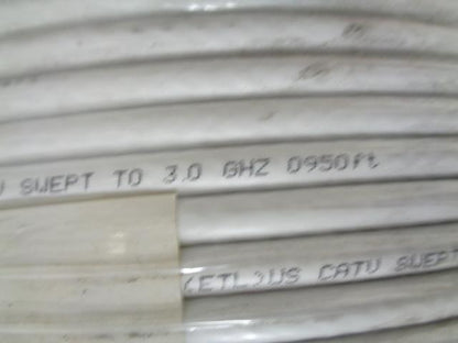 RG6 QUAD SHIELD 3.0 GHZ CMR 18 AWG 3180662 CABLE 1000FT NEW R12