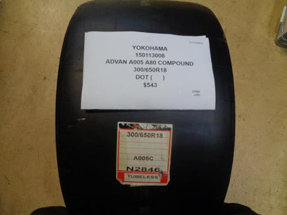 1 YOKOHAMA ADVAN A005 A80 COMPOUND 300 650 18 TIRE 150113008 BQ1