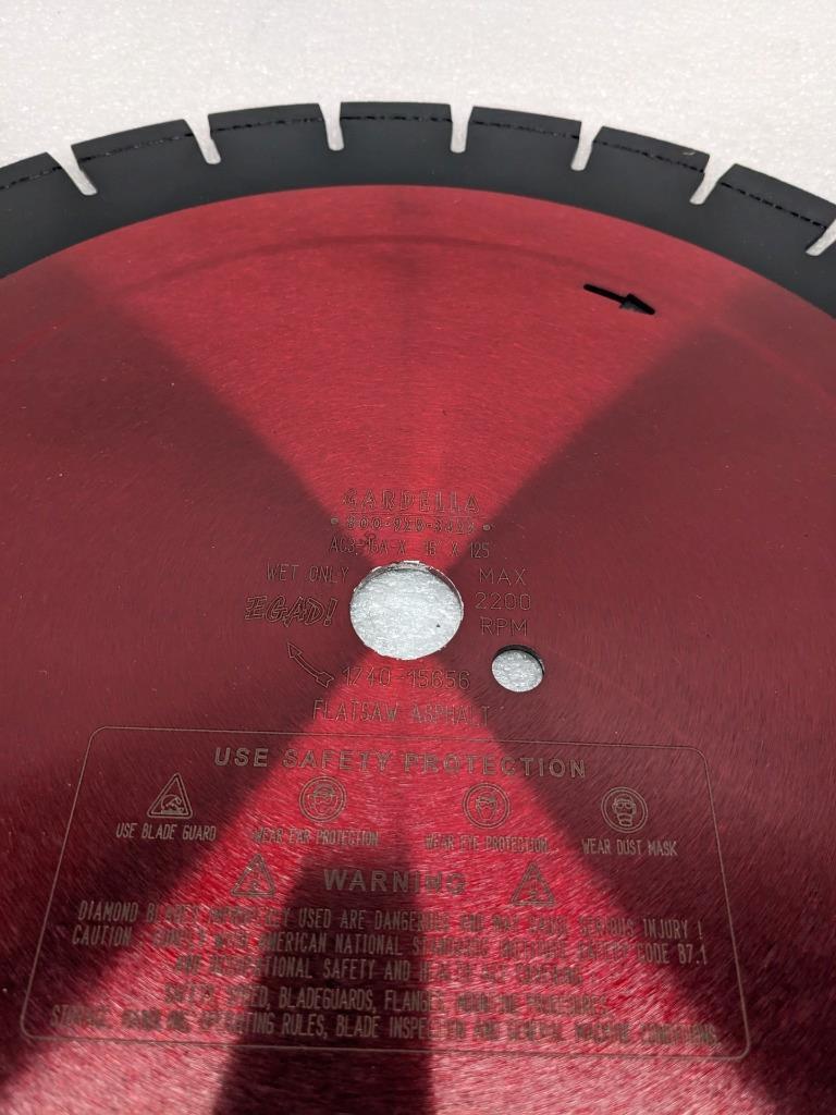 GARDELLA CONCRETE FLATSAW BLADE MEDIUM HARD 35-72HP AC3-16A NEW R7