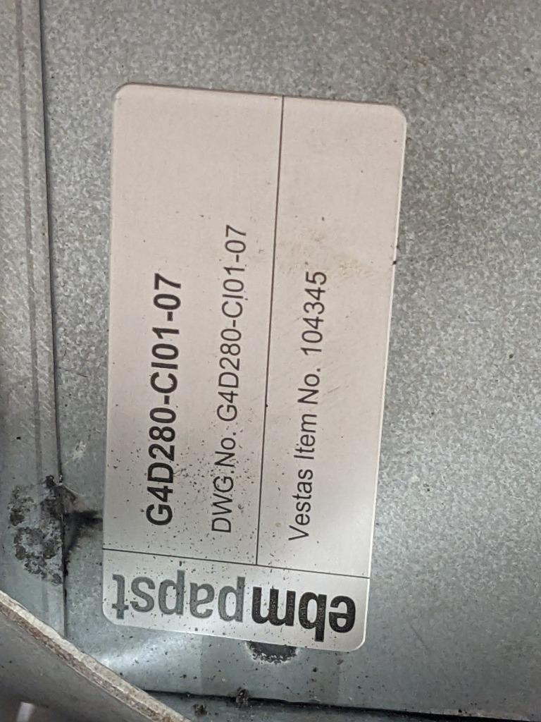 EBMPAPST INDUCED DRAFT FAN (DAMAGE) G4D280-CI01-07 BSRG6