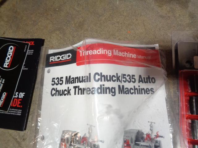 RIDGID MODEL 535 THREADING MACHINE FOR 1/8"-2" PIPE 2HP MANUAL CHUCK NEW #1 B2