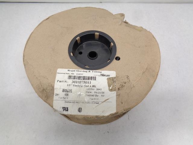 SUFLEX REGAL SLEEVING & TUBING 3/8" VINYLGLAS GRD A BLACK 100FT 3010375011 R30