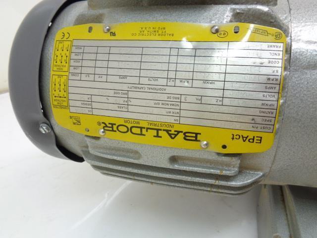 USED BALDOR 0613 911 768 FLASS F INDUSTRIAL MOTOR 250/460V 1740 R.P.M. R33