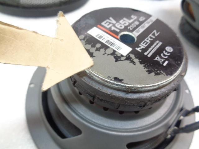 PAIR OF HERTZ EV165L.5 ENERGY SERIES 210W 6.5" 4OHM SPEAKERS USED R5