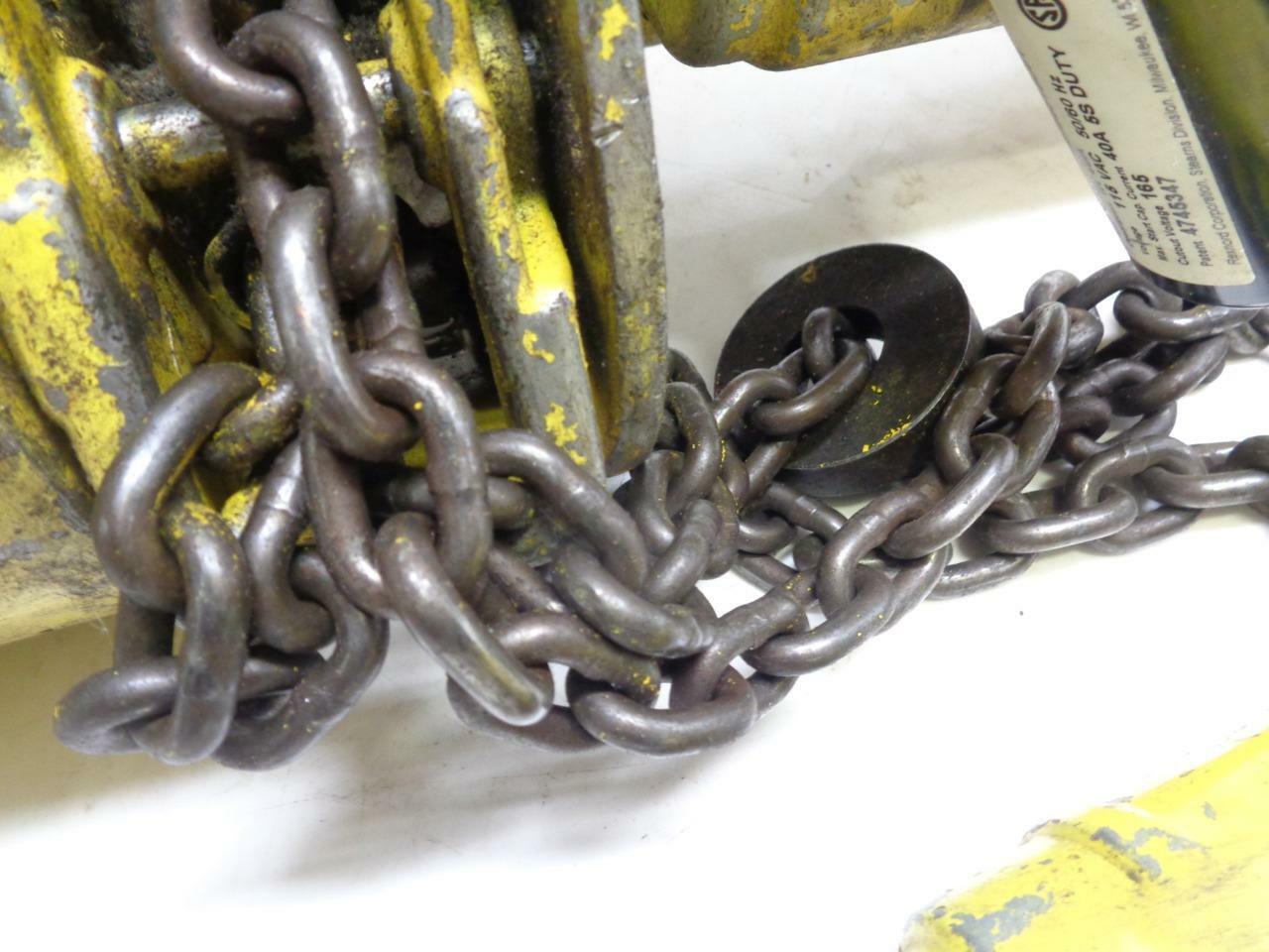 USED DAMAGED BUDGIT MAN GUARD 1/2 TON CHAIN HOIST BEH2616 115V 16FPM SPEED H1