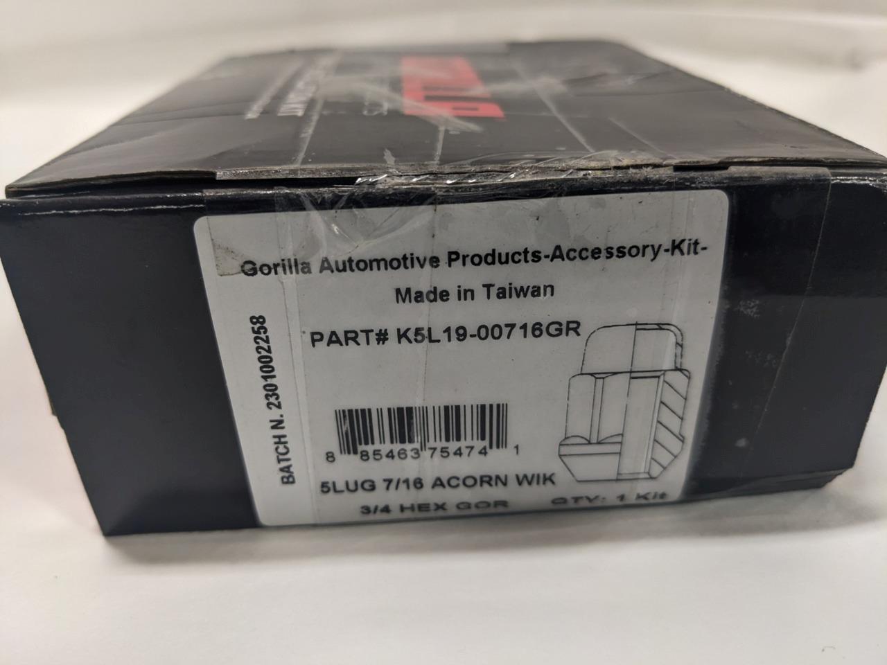 Gorilla Automotive K5L19-00716GR 20 Lug Set 7/16 Acorn 3/4 Hex Drive Chrome R22