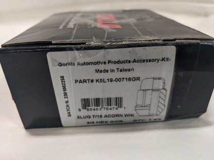 Gorilla Automotive K5L19-00716GR 20 Lug Set 7/16 Acorn 3/4 Hex Drive Chrome R22