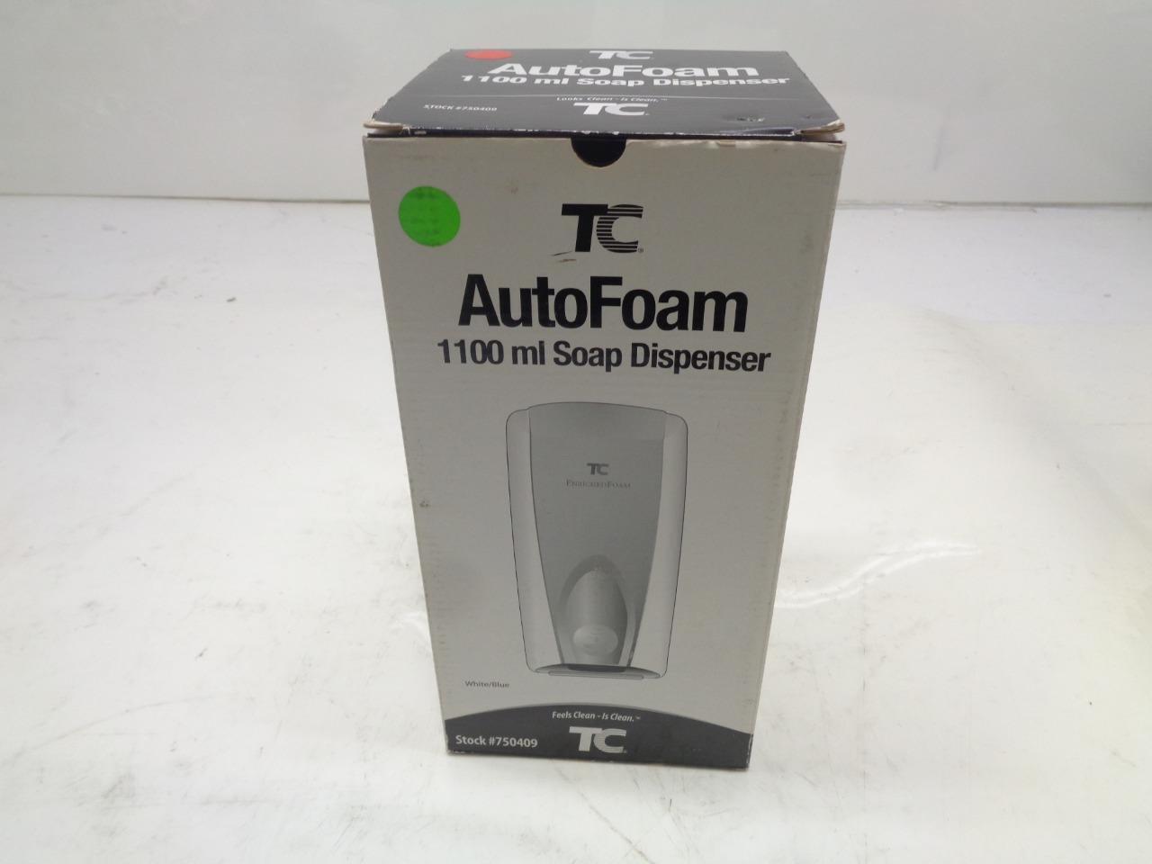 TC AUTOFOAM 1100ml SOAP DISPENSER WHITE/BLUE STOCK 750409 R30T1