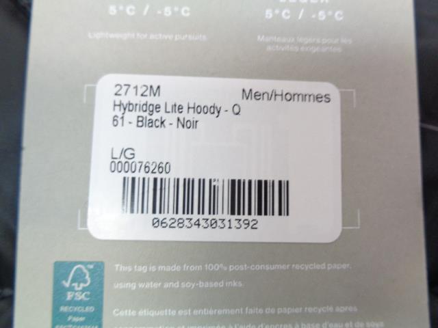 CANADA GOOSE MENS HYBRIDGE LITE TECH HOODY L/G BLACK 2712M NEW SR