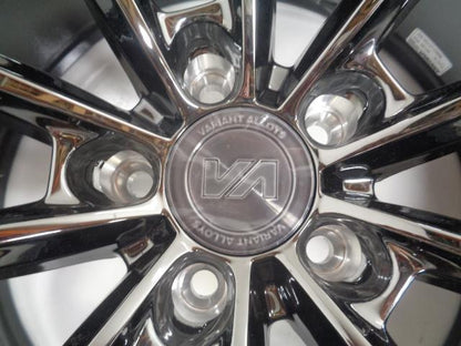 PAIR OF NEW VARIANT KRYPTON BLACK CHROME WHEELS 20x10 ET15 5x4.75 WR