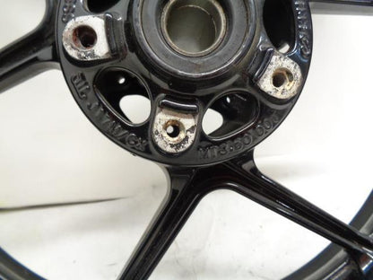 USED ENKEI KAWASAKI SPORTBIKE BLACK 3 TWIN SPOKE WHEEL 17x3.5 BORE 25.8mm WR