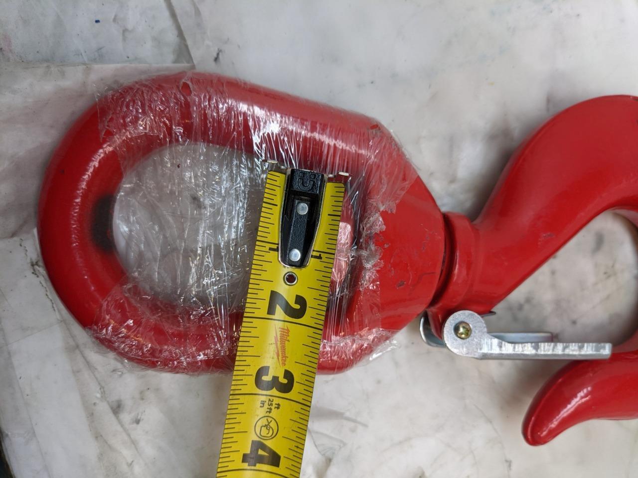 YONGXIN W.L.L. 7 TON HOIST HOOK 1" CLIP 11LBS NEW R15