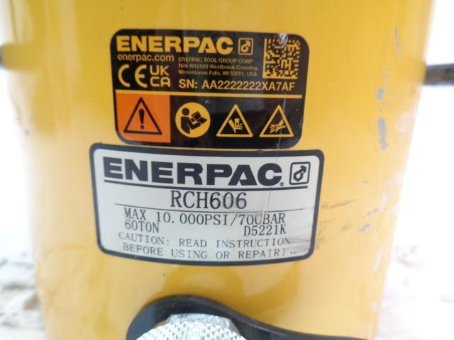 ENERPAC RCH606 HOLLOW PLUNGER HYDRAULIC CYLINDER 6" STROKE 60 TON CAP NEW B2