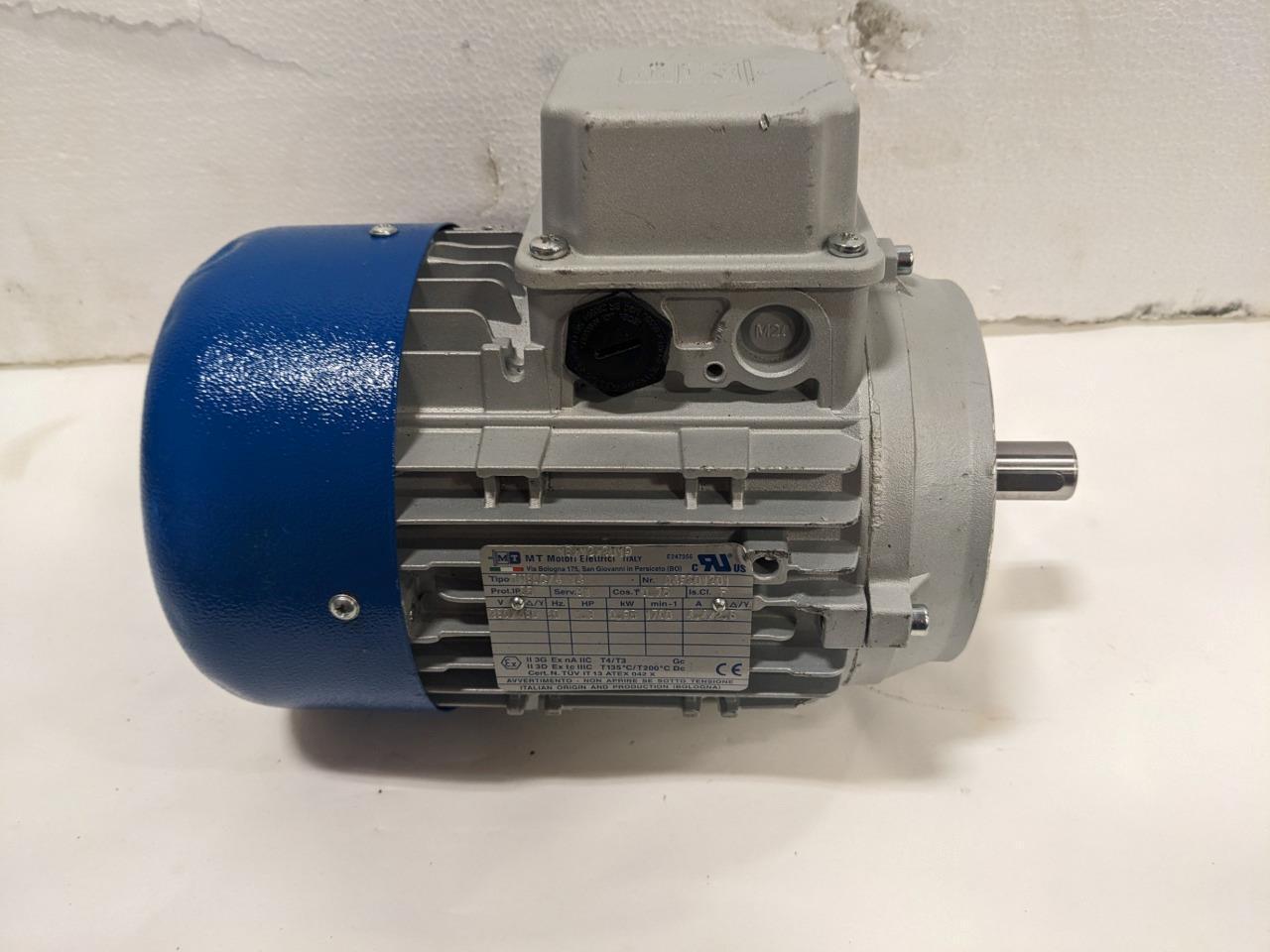 Mt Motori Elettrici Electric Motor 280-480V 60Hz 1.3HP 1700 RPM 4.4/2.5 A BSIG1
