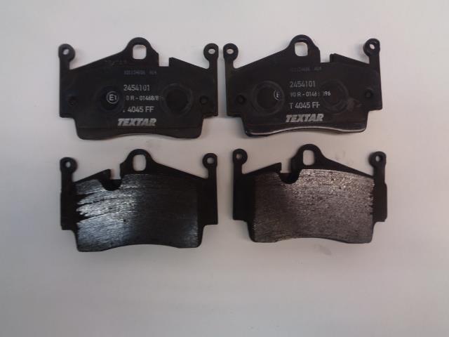 1 USED TEXTAR REAR BRAKE PAD SET FOR PORSCHE CAYMAN 2454101 R21T3