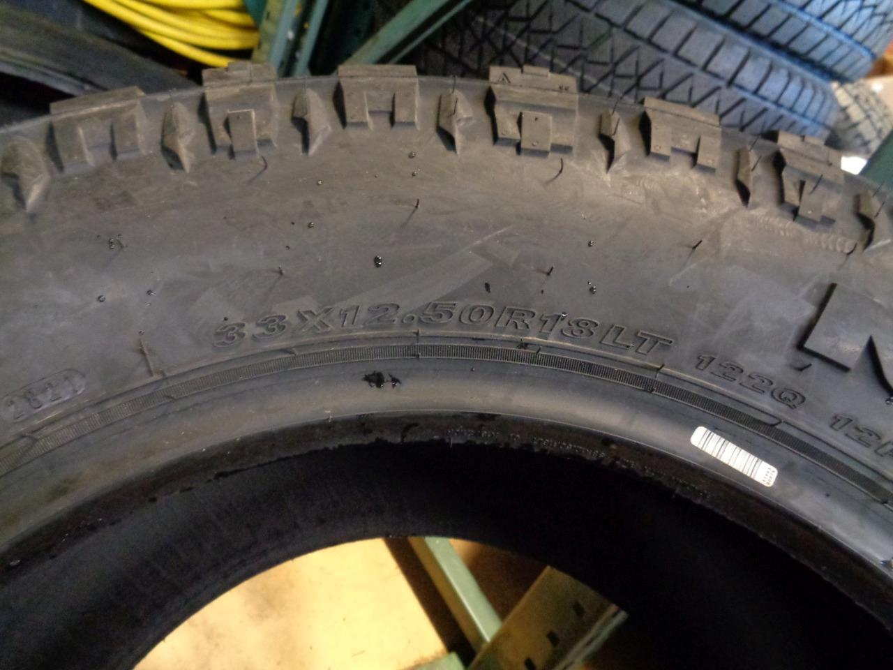 2 NEXEN ROADIAN MTX BSW LT 33 12.5 18 122Q LRF 12PLY MUD TERRAIN TIRES 16263NXK