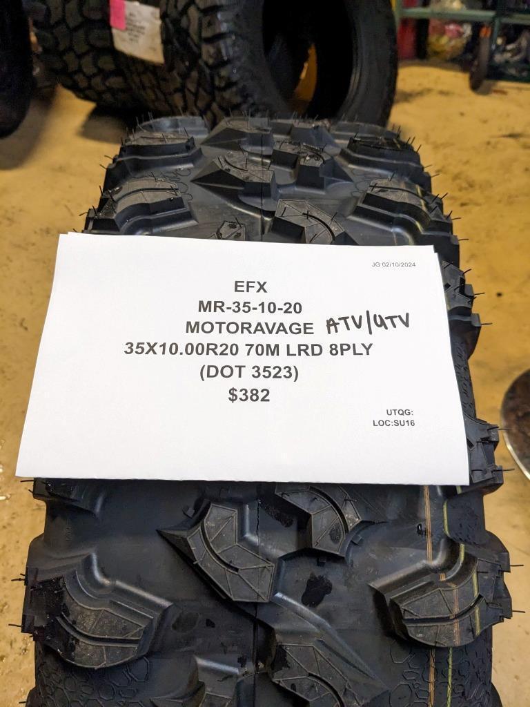 EFX MOTORAVAGE 35 10.00 20 70M LRD 8PLY ATV/UTV TIRE MR-35-10-20 CQ1