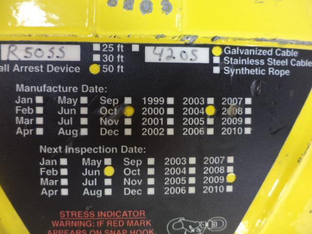 FRENCH CREEK PRODUCTION SELF-RETRACTING LIFELINE 50FT GALVANIZED CABLE R50SS H2