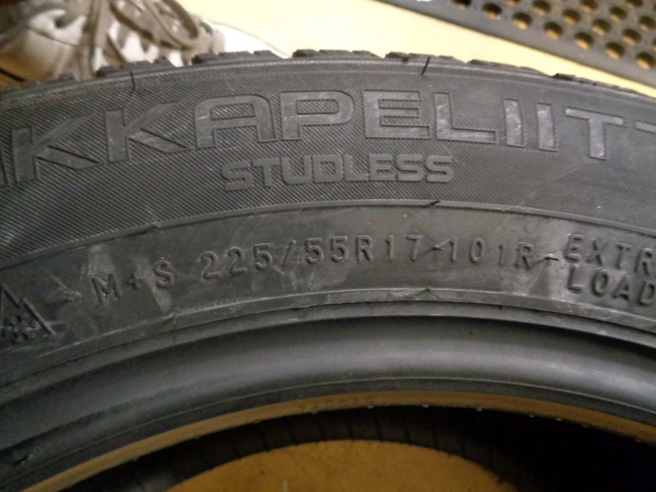 1 NEW NOKIAN HAKKAPELIITTA R3  225 55 17 101R XL TIRE T430745