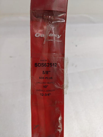 GALAXY INDUSTRIES SDS62512 SDS PLUS CARBIDE DRILL 5/8"X12-3/4" NEW R22T5