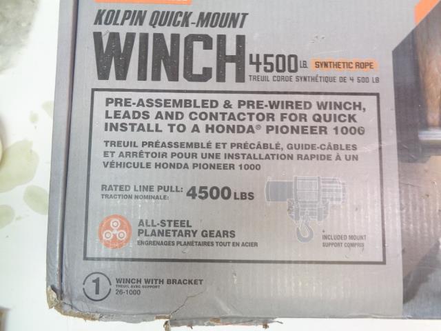 KOLPIN OUTDOORS QUICK MOUNT WINCH 4500 LB 26-100 FOR HONDA PIONEER 1000 NEW R16