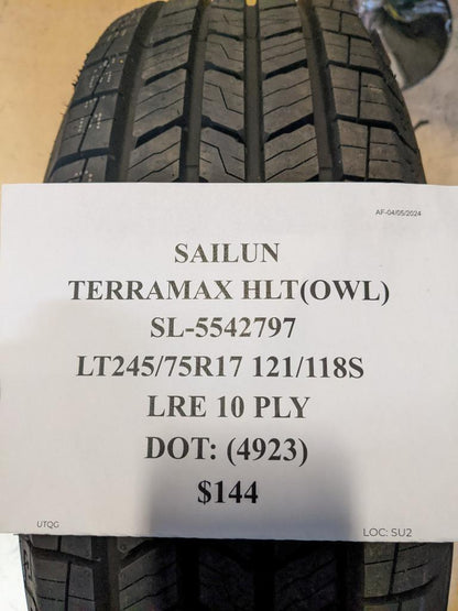 SAILUN TERRAMAX HLT OWL LT 245 75 17 121/118S LRE 10PLY TIRE 5542797 CQ2