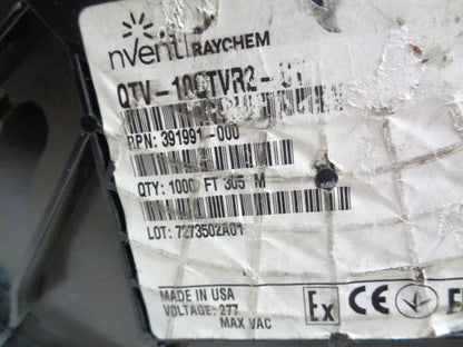 NVENT RAYCHEM 10QTVR2-CT 200-277VAC PARALLEL HEATING CABLE 1000 FT NEW H2